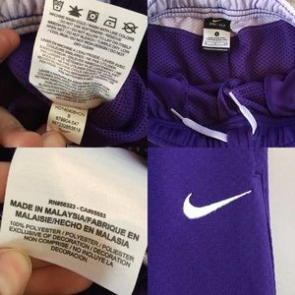 NIKE DRI FIT ANKLE ZIP CROPPED WORKOUT PANT PURPLE - Picture 8 of 8